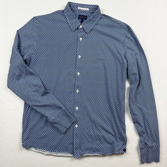 Good‎ Man Brand Long Sleeve Shirt Size Small Mens Button Geo Pattern Knit - Picture 1 of 10